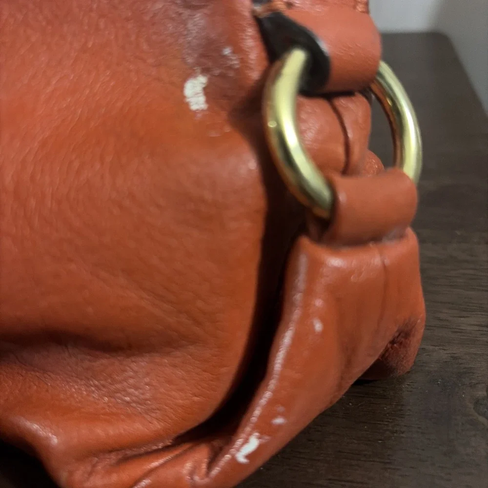 Coach Ashley Vermillion Leather Carryall Shoulder Bag Purse Detachable Strap